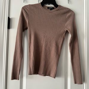 Express ribbed long sleeve top